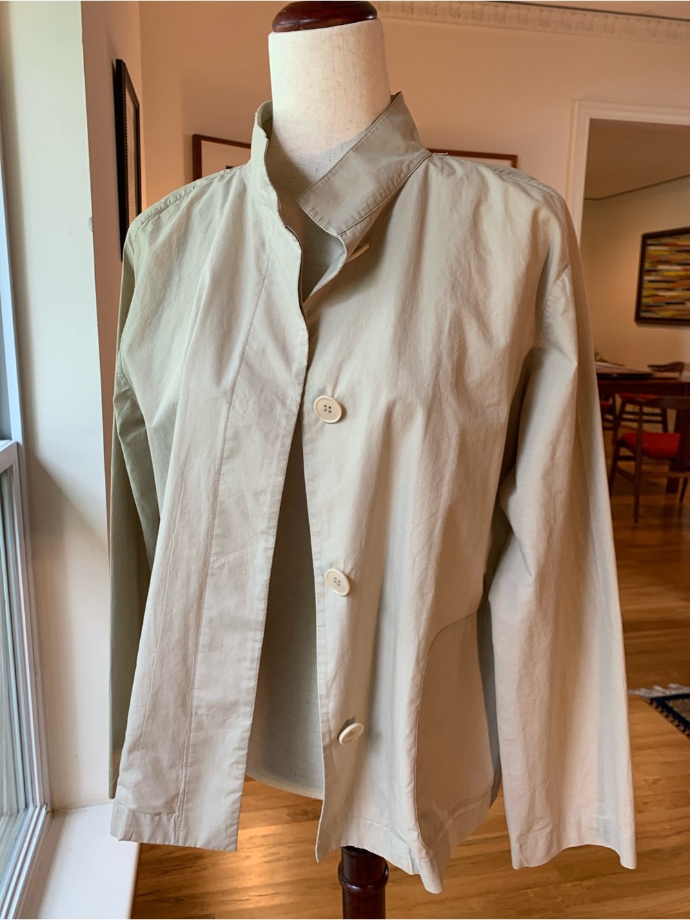 Lafayette 148 New York Funnel Neck Lightweight Jacket | Medium